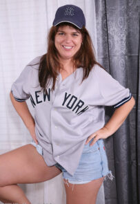 Brunette MILF Alex from AllOver30 poses and spreads after sports AllOver30 Pics
